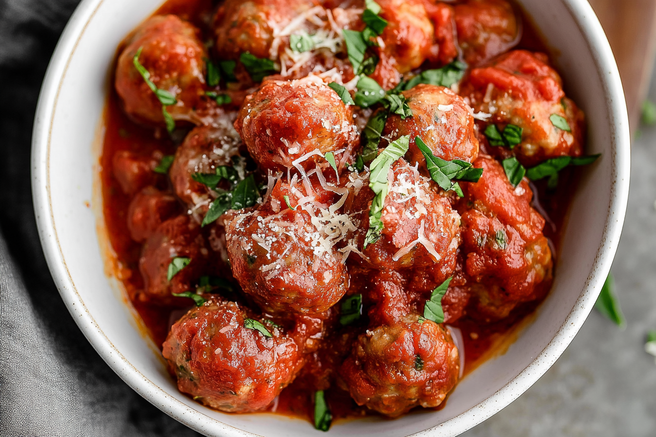 Slow-Cooked Italian Meatballs
