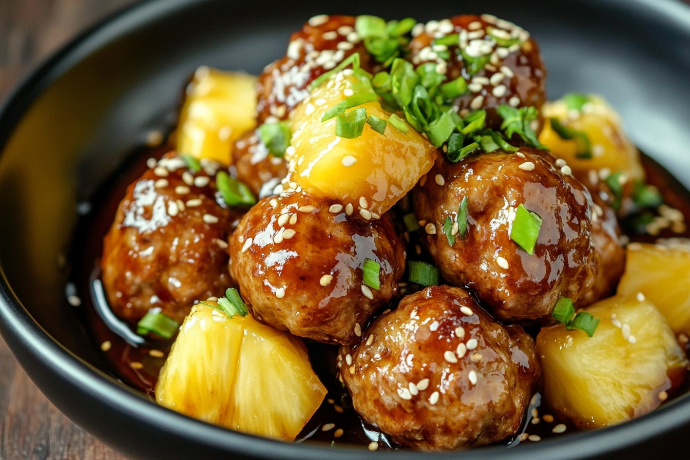 Pineapple Teriyaki Meatballs