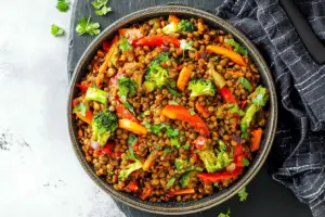 Lentil and Veggie Stir-Fry