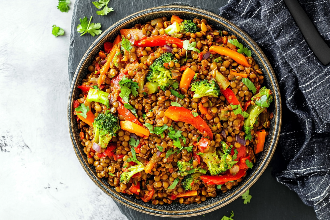Lentil and Veggie Stir-Fry