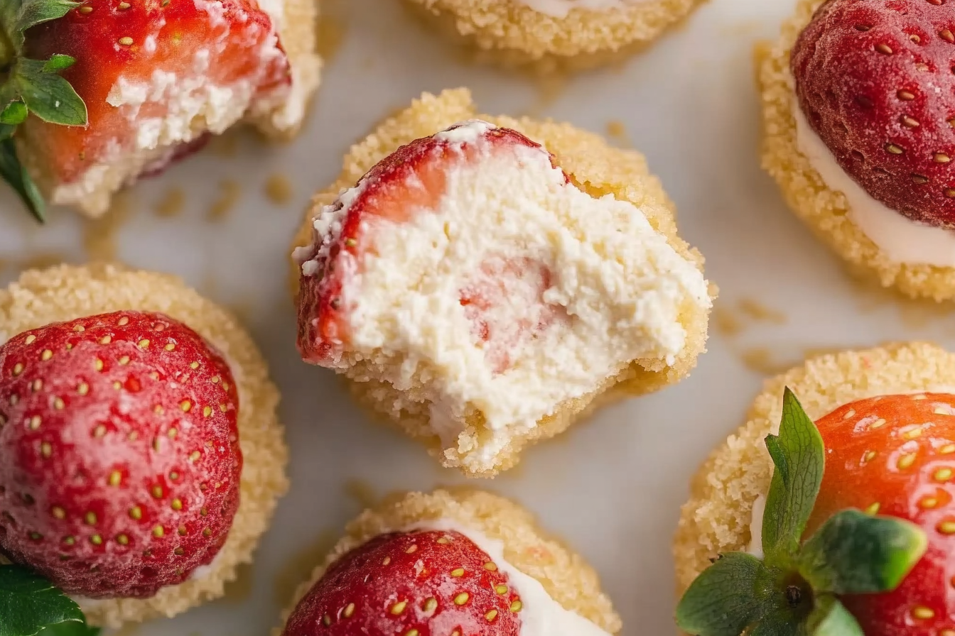 strawberry cheesecake bites