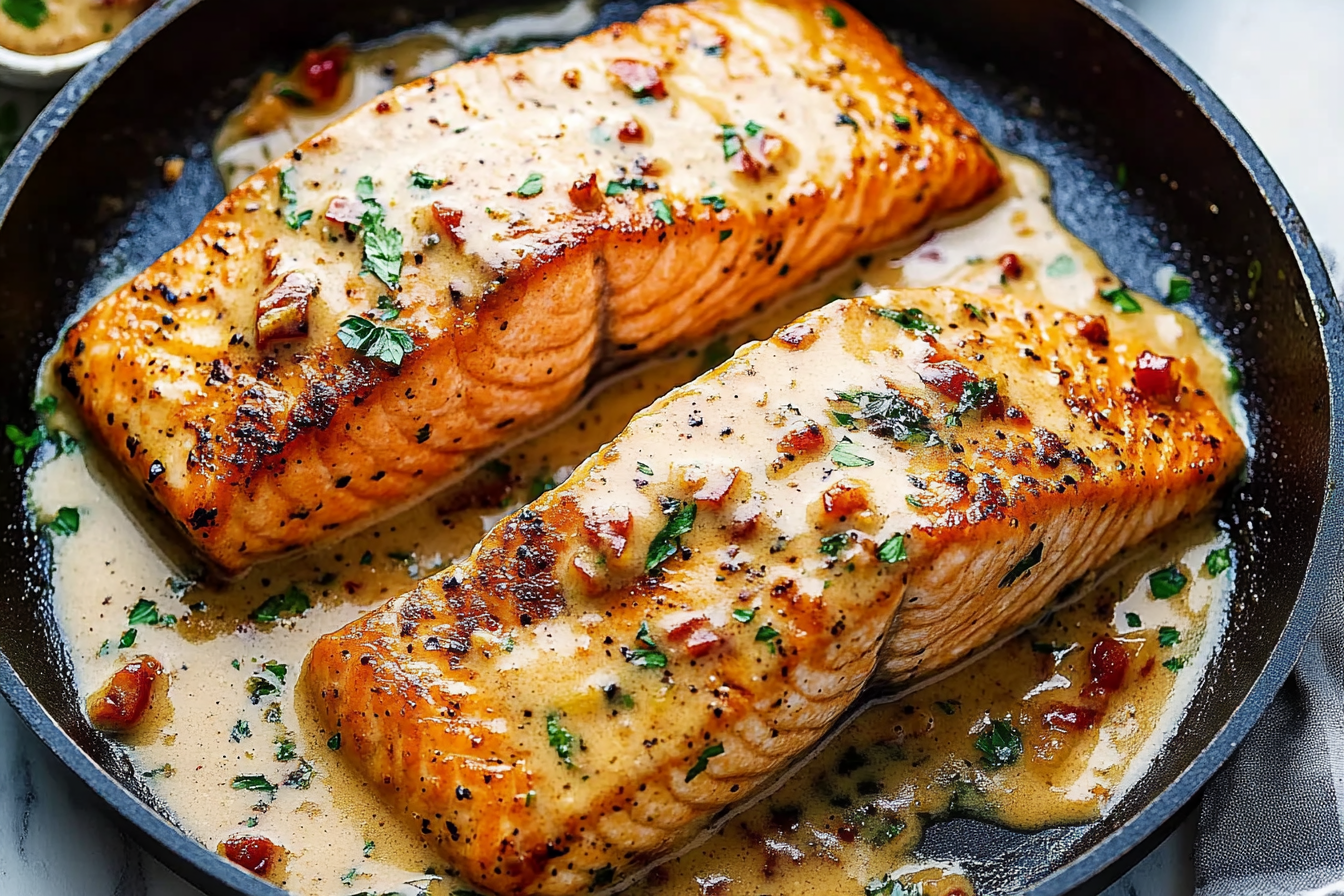 Creamy Garlic Butter Tuscan Salmon