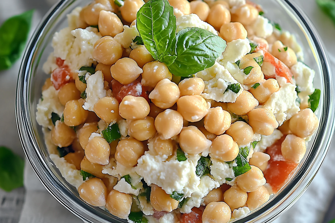 Cottage Cheese and Chickpeas Salad
