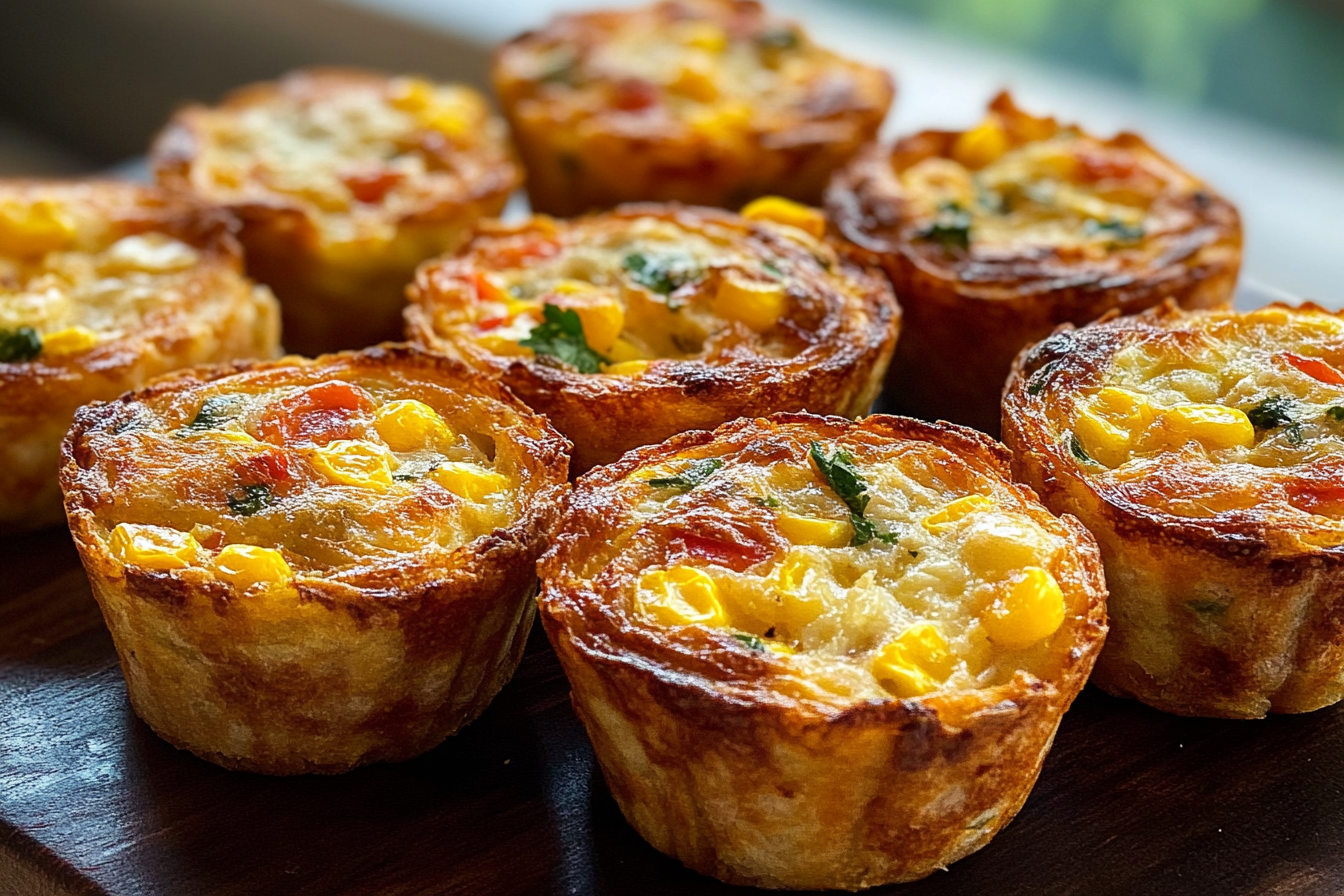 Mini Crustless Tuna & Corn Quiches