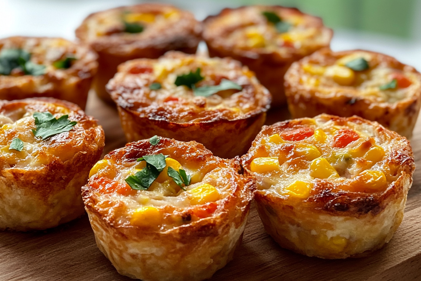 Mini Crustless Tuna & Corn Quiches