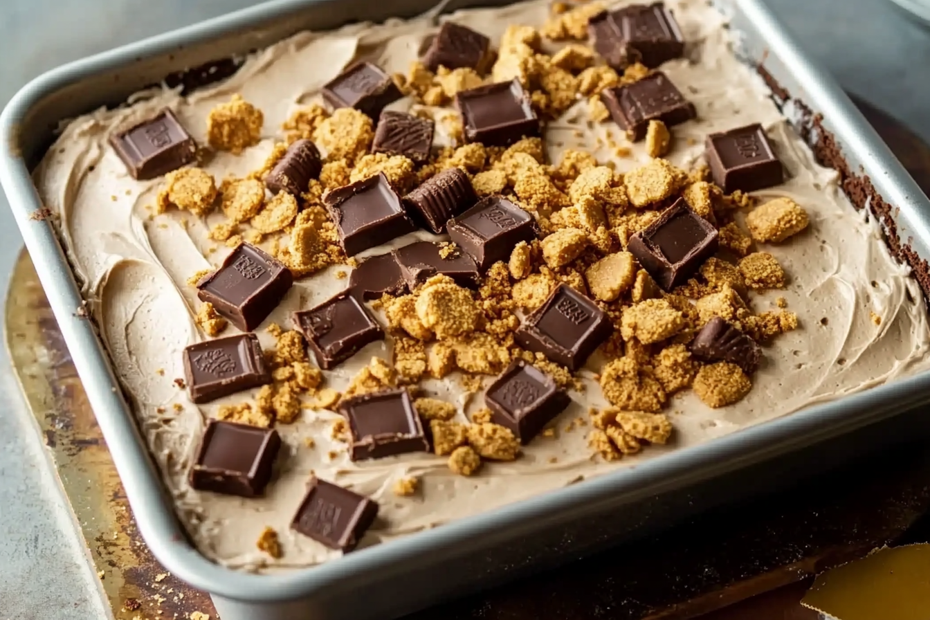 Peanut Butter Chocolate Poke Cake Recipe
