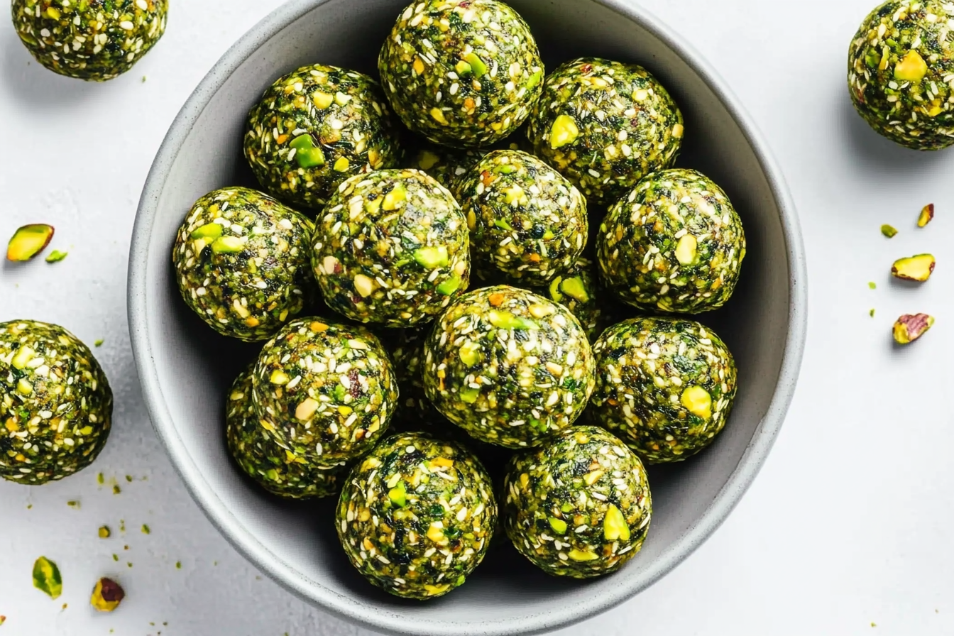 Matcha Pistachio Energy Balls