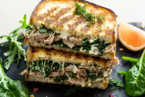Herby Tuna and Spinach Melt