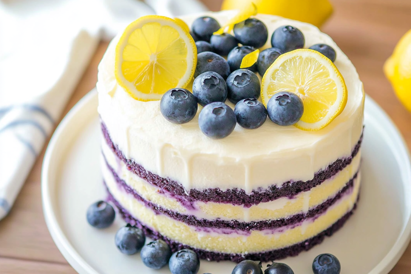 Blueberry Lemon Layer Cake