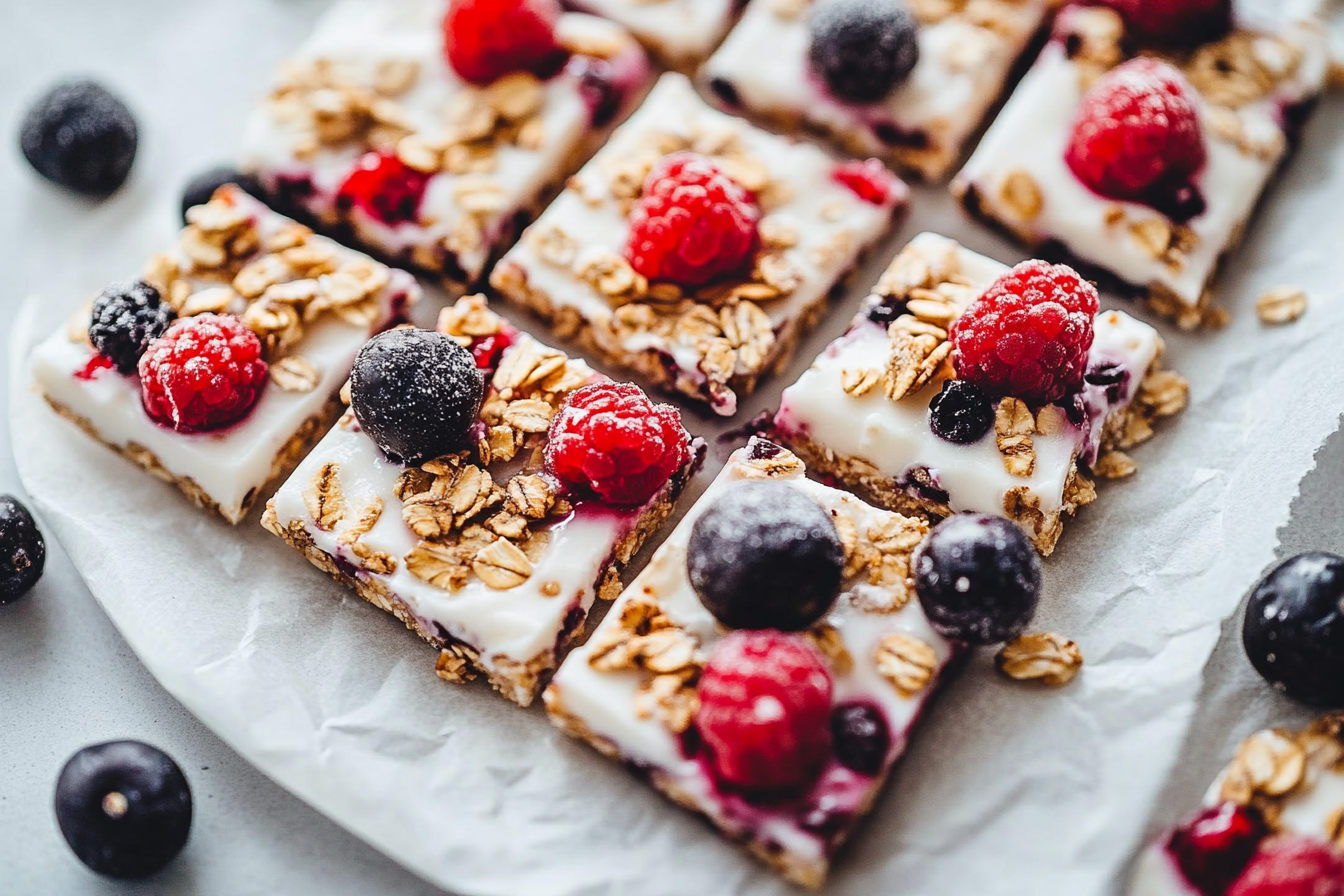 berry granola yogurt bark