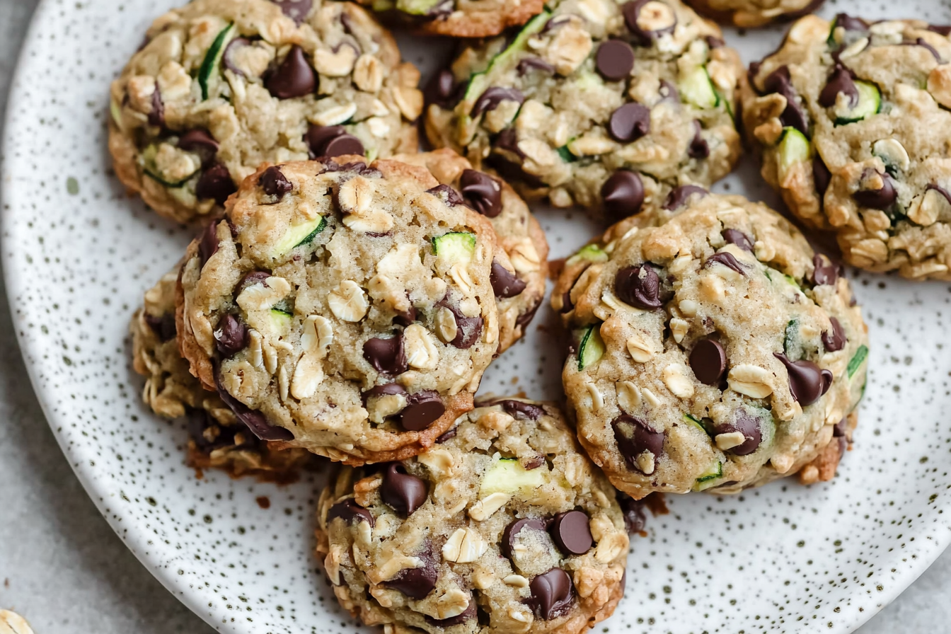 Zucchini Chocolate Chip Oat Cookies – Moist, Chewy & Healthier Cookies