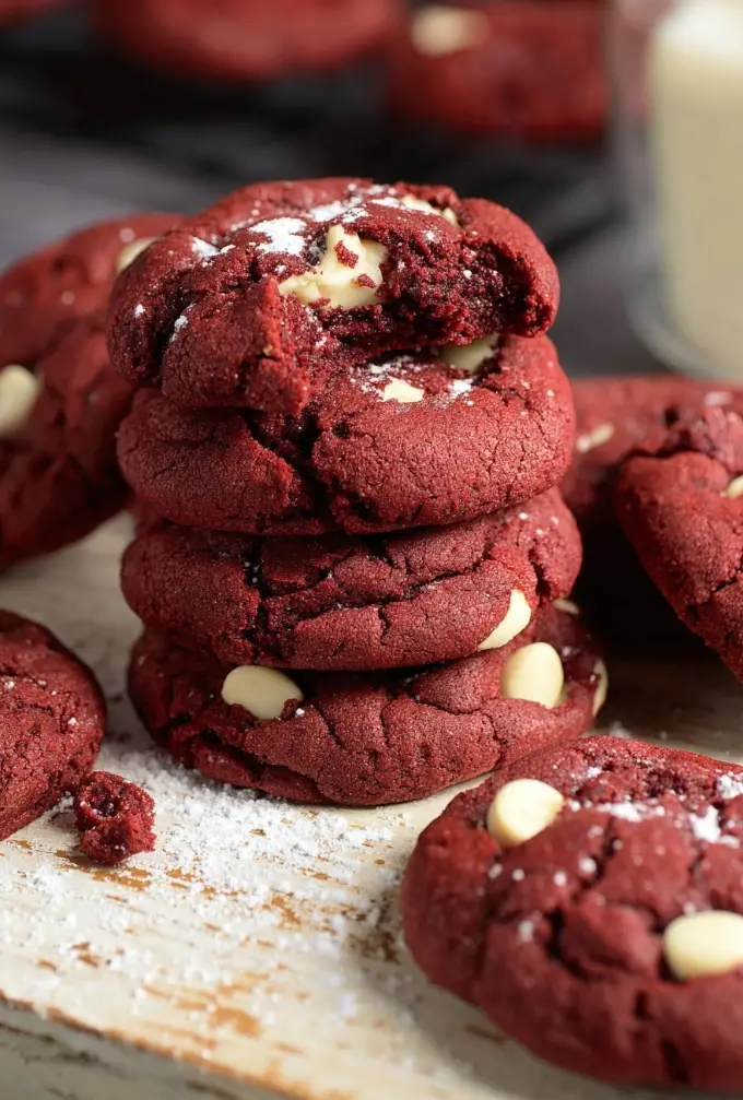 Delicious Red Velvet Cookies with Cream Cheese Frosting