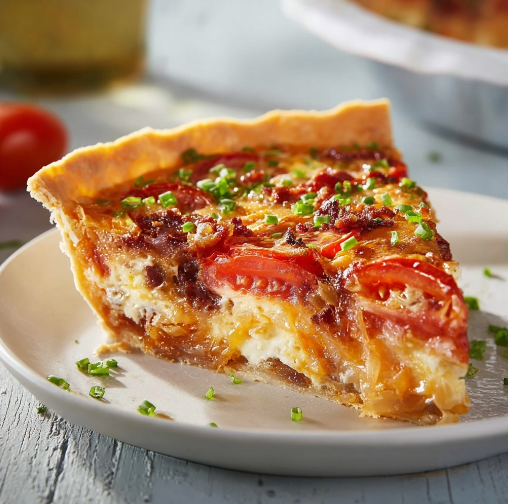 Bacon Onion Tomato Pie
