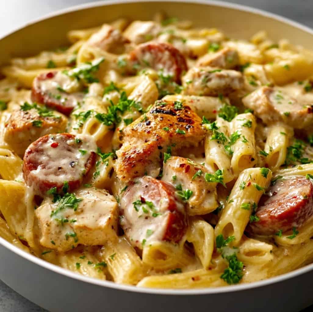 Creamy Pepper Jack Chicken & Sausage Pasta